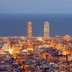 Barcelona skyline panorama at the Blue Hour Von peresanz